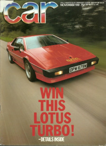 CAR MAGAZINE 1981 NOV - LOTUS ESPRIT TURBO, RANGE ROVER vs M-B 280 GE